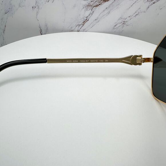 Versace VE2288 Sunglasses 100287 Gold - eye-oo.com NEW VERSACE Gold Metal Sunglasses